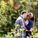 fall apple picking Engagement photo session London Ontario