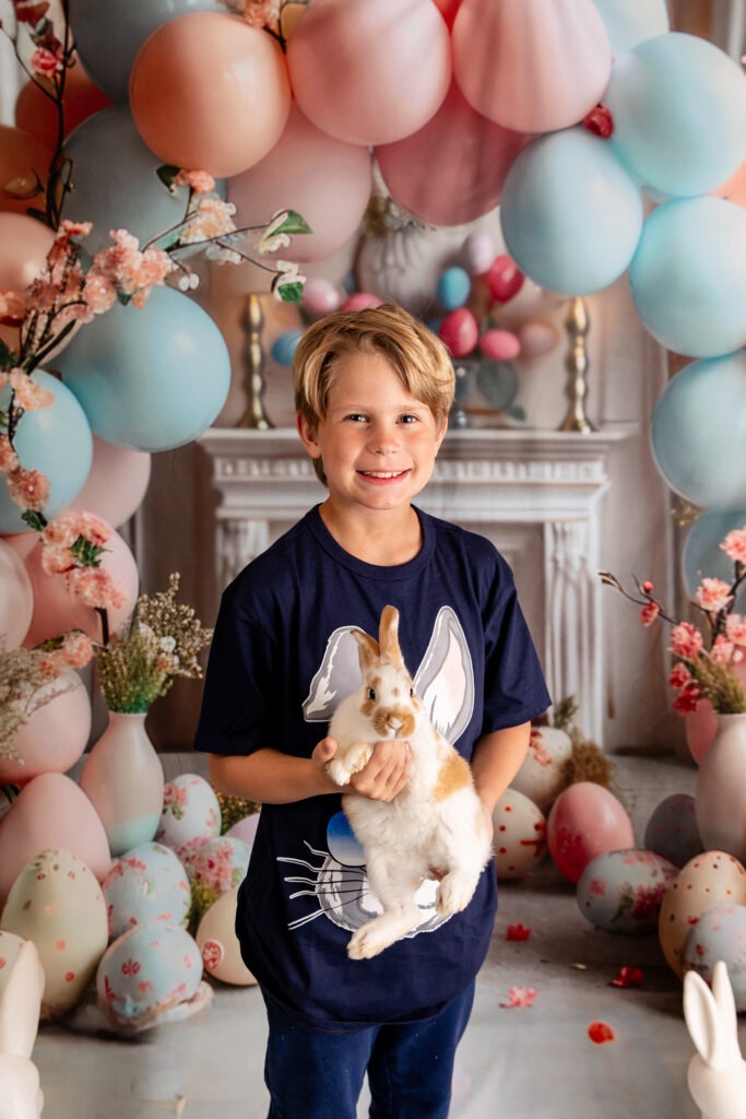 Easter mini session london ontario with bunnies