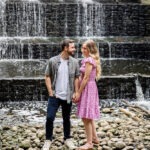 mill pond engagement photography