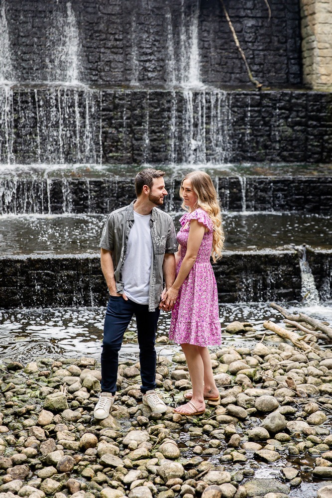 mill pond engagement photography